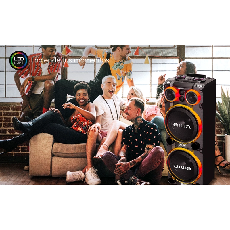 PARLANTE BLUETOOTH TORRE KARAOKE AIWA 4000W TWS AW-POC15 - 8
