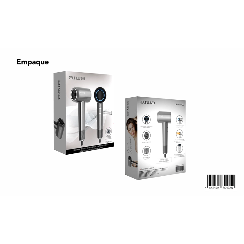 SECADOR DE PELO AIWA PROFESIONAL ALTA VELOCIDAD AW-WH23 - 2