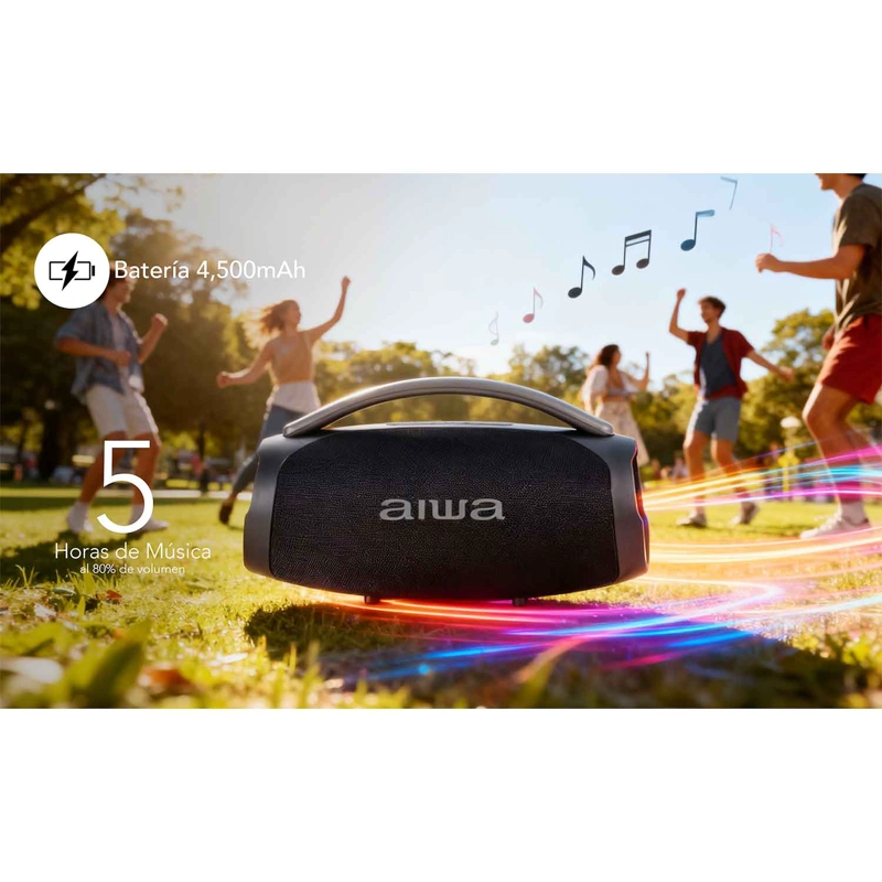 PARLANTE BLUETOOTH BOOMBOX AIWA 70W FUNCION TWS AW-B403 - 2