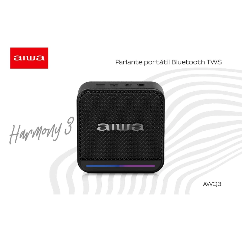 PARLANTE BLUETOOTH PORTATIL FUNCION TWS 7W CON RADIO FM AWQ3 - 8