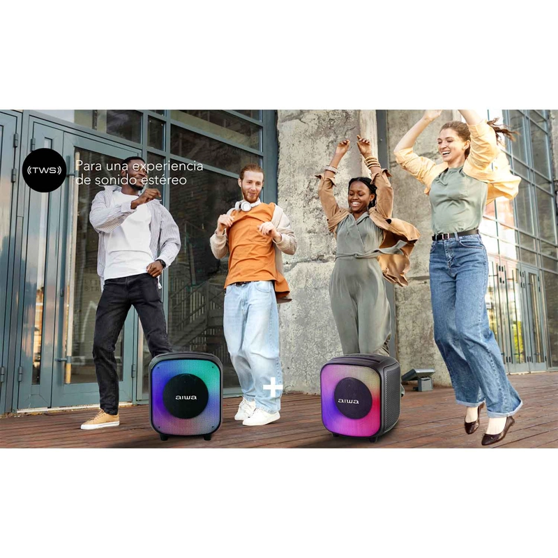 PARLANTE BLUETOOTH AIWA PORTATIL 40W CON FUNCION TWS AW-B81 - 3