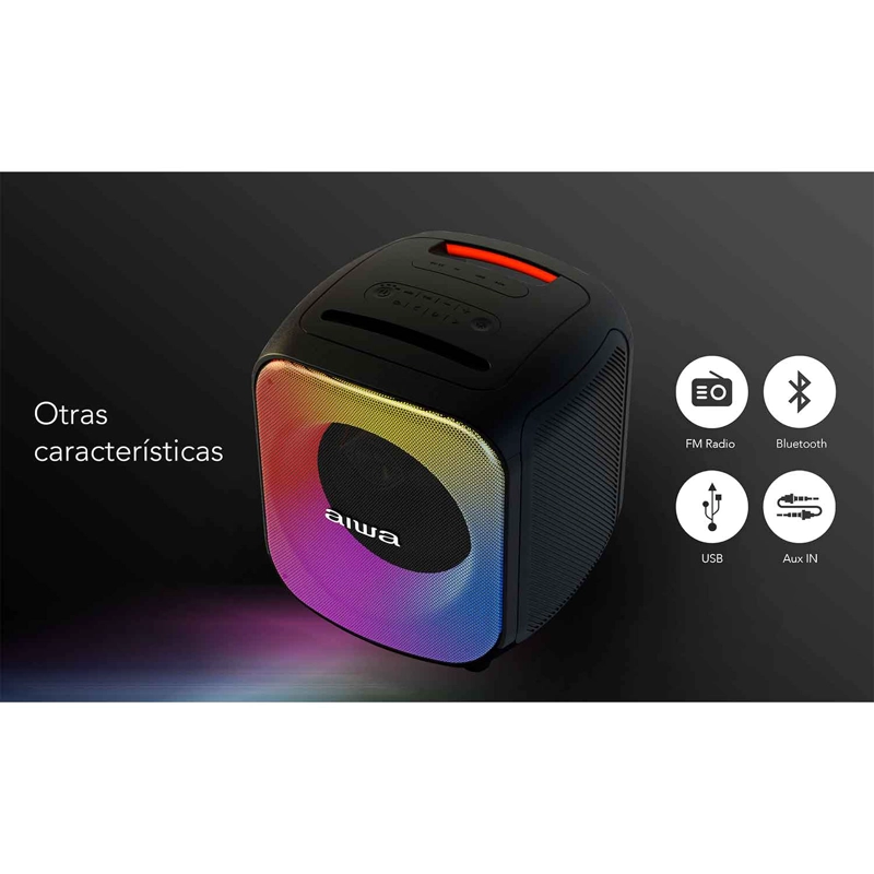 PARLANTE BLUETOOTH AIWA PORTATIL 40W CON FUNCION TWS AW-B81 - 4