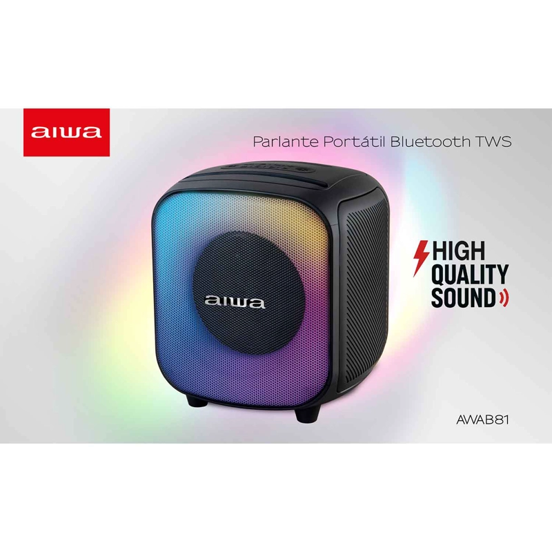 PARLANTE BLUETOOTH AIWA PORTATIL 40W CON FUNCION TWS AW-B81 - 10
