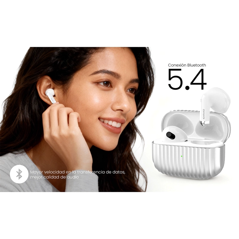 AUDIFONOS BLUETOOTH INALAMBRICOS AIWA AWTWSGM1S 4,5 HRS IPX4 - 10