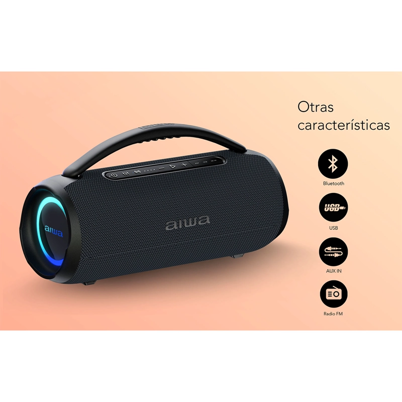PARLANTE PORTATIL BLUETOOTH AIWA 30W TWS RADIO FM AW-Q680 - 7
