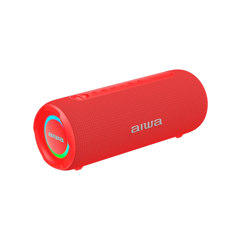 PARLANTE PORTATIL BLUETOOTH 15W IMPERMEABLE TWS AIWA AW-Q260 ROJO - 4