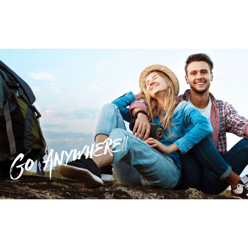 PARLANTE PORTATIL BLUETOOTH 15W IMPERMEABLE TWS AIWA AW-Q260 ROJO - 8