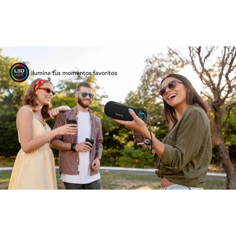 PARLANTE PORTATIL BLUETOOTH 15W IMPERMEABLE TWS AIWA AW-Q260 NEGRO - 8