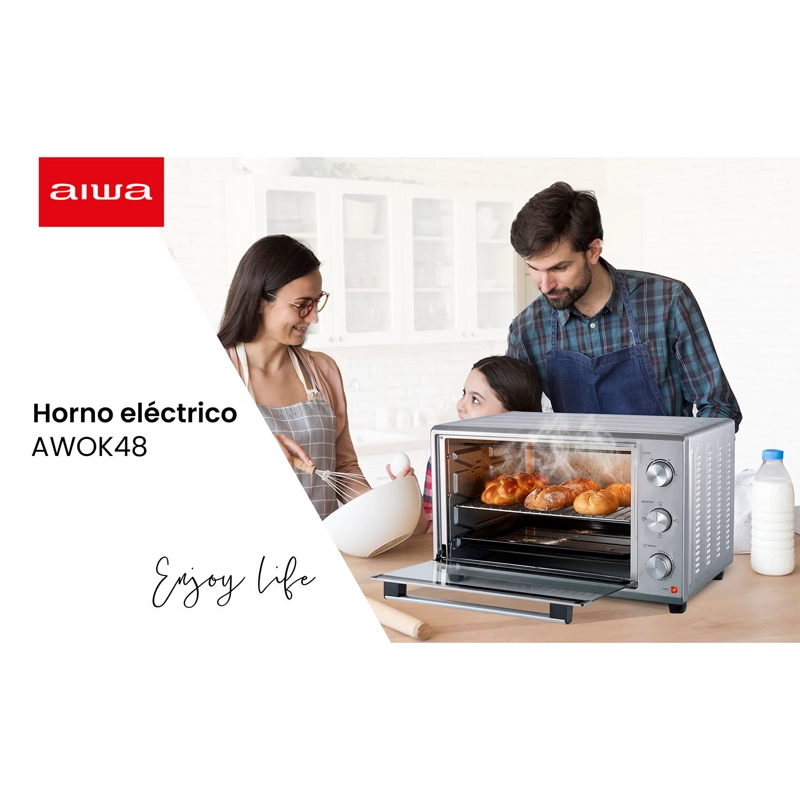 HORNO ELE CTRICO AIWA 48 LITROS 1800W AW-OK48 - 4