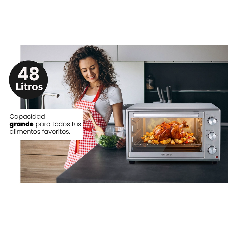 HORNO ELE CTRICO AIWA 48 LITROS 1800W AW-OK48 - 5