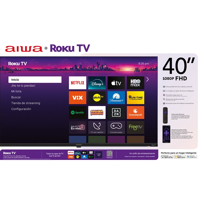 SMART TV AIWA 40'' FHD WIFI SISTEMA ROKU TV - 3