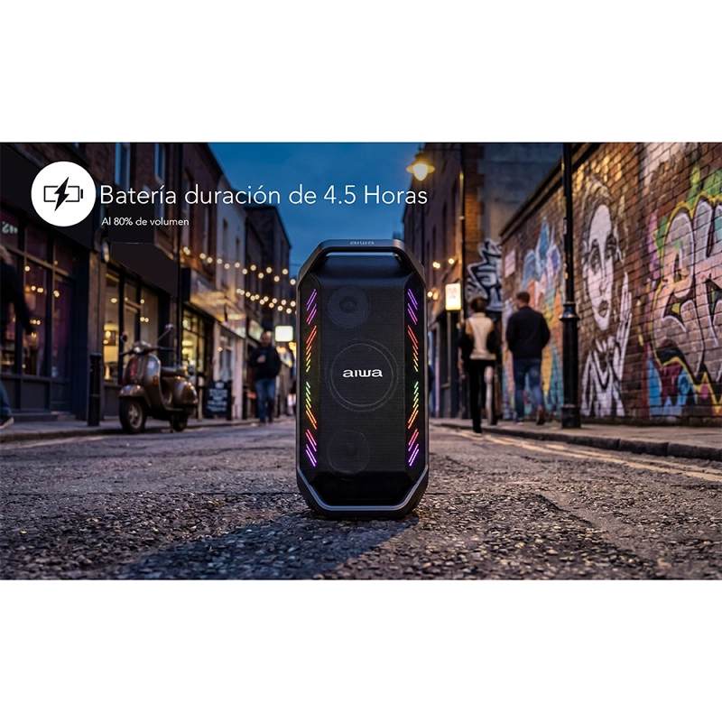 PARLANTE PORTATIL BLUETOOTH AIWA 90W CON RADIO FM AW-A521 - 13