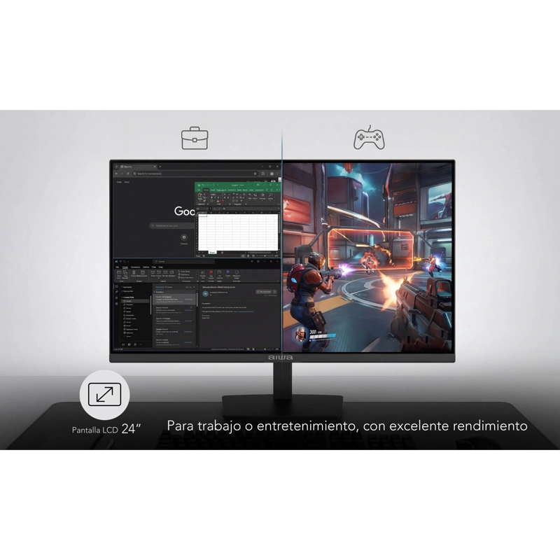 MONITOR GAMER AIWA 144HZ PANTALLA LCD 24'' FHD AW-MK24 - 5