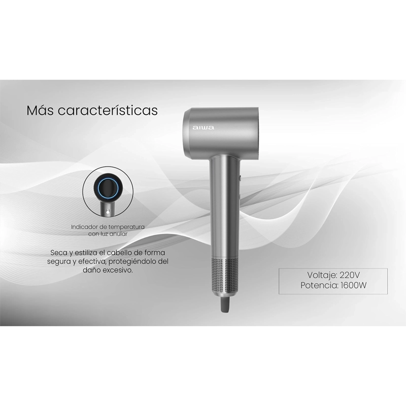 SECADOR DE PELO AIWA PROFESIONAL ALTA VELOCIDAD AW-WH23 - 9