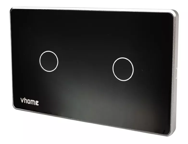 INTERRUPTOR VHOME NEGRO WIFI RF VECTOR BLACK 2 CANALES ALEXA VSHOP - 3