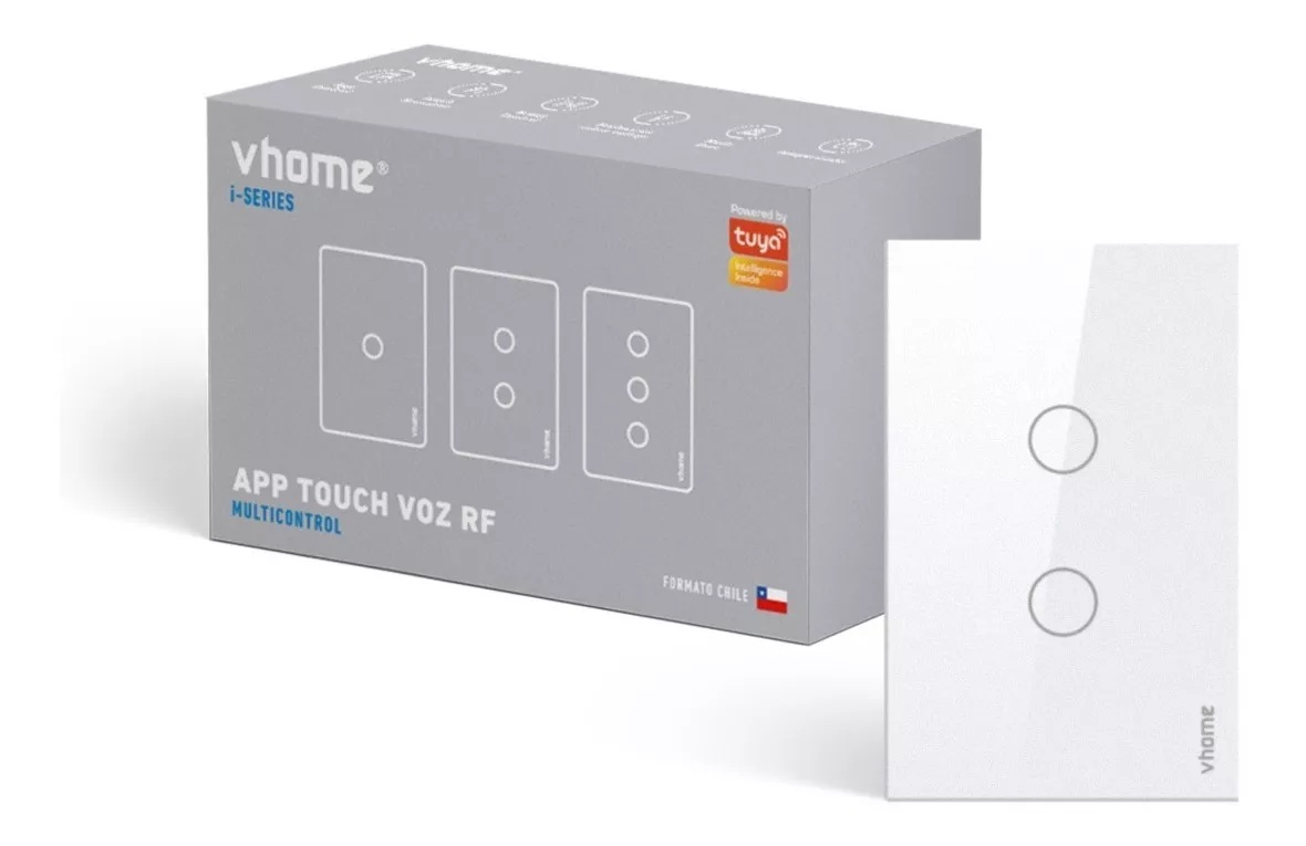 INTERRUPTOR WIFI VHOME LIVE SIN NEUTRO 2 CANALES VSHOP - 1