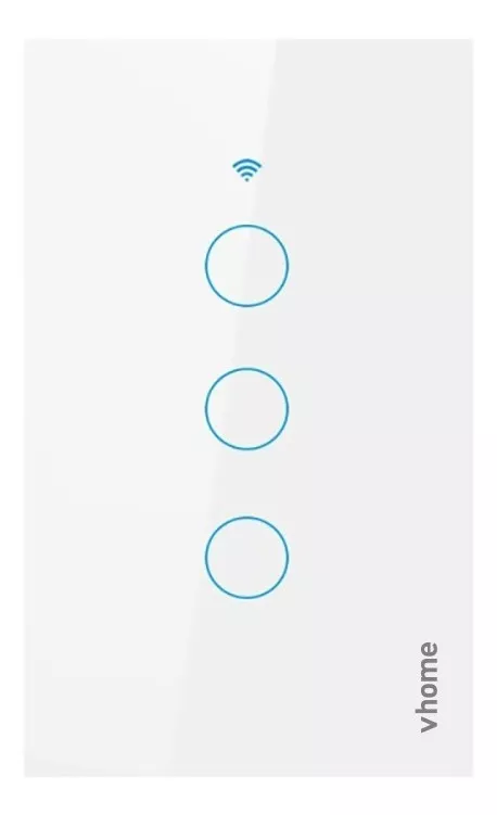 INTERRUPTOR VHOME NEGRO WIFI RF SMART LIFE TOUCH 3 CANAL VSHOP - 4