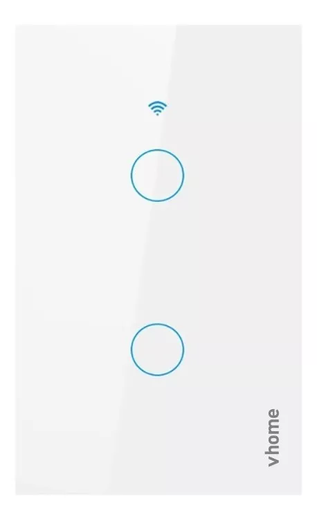 INTERRUPTOR VHOME NEGRO WIFI SMART LIFE TOUCH 2 CANAL VSHOP - 4