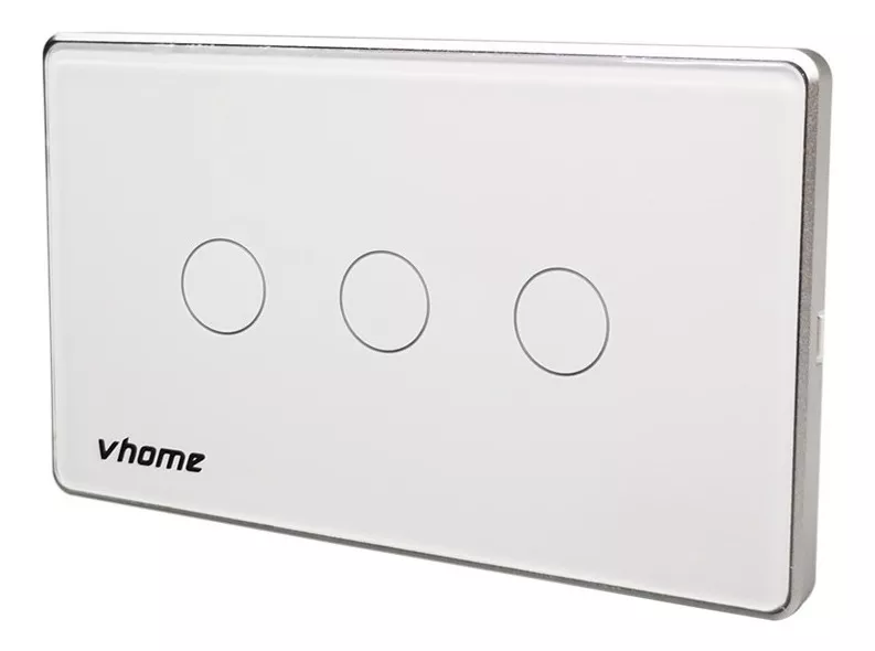 INTERRUPTOR VHOME NEGRO WIFI RF VECTOR 3 CANAL ALEXA GOOGLE VSHOP - 3