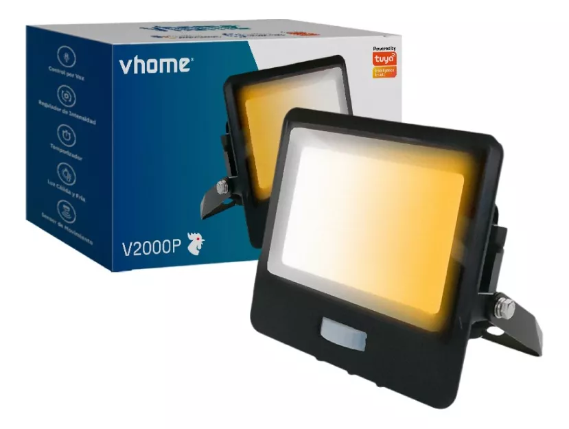 FOCO PROYECTOR VHOME CON SENSOR MOVIMIENTO WIFI V2000P VSHOP - 1
