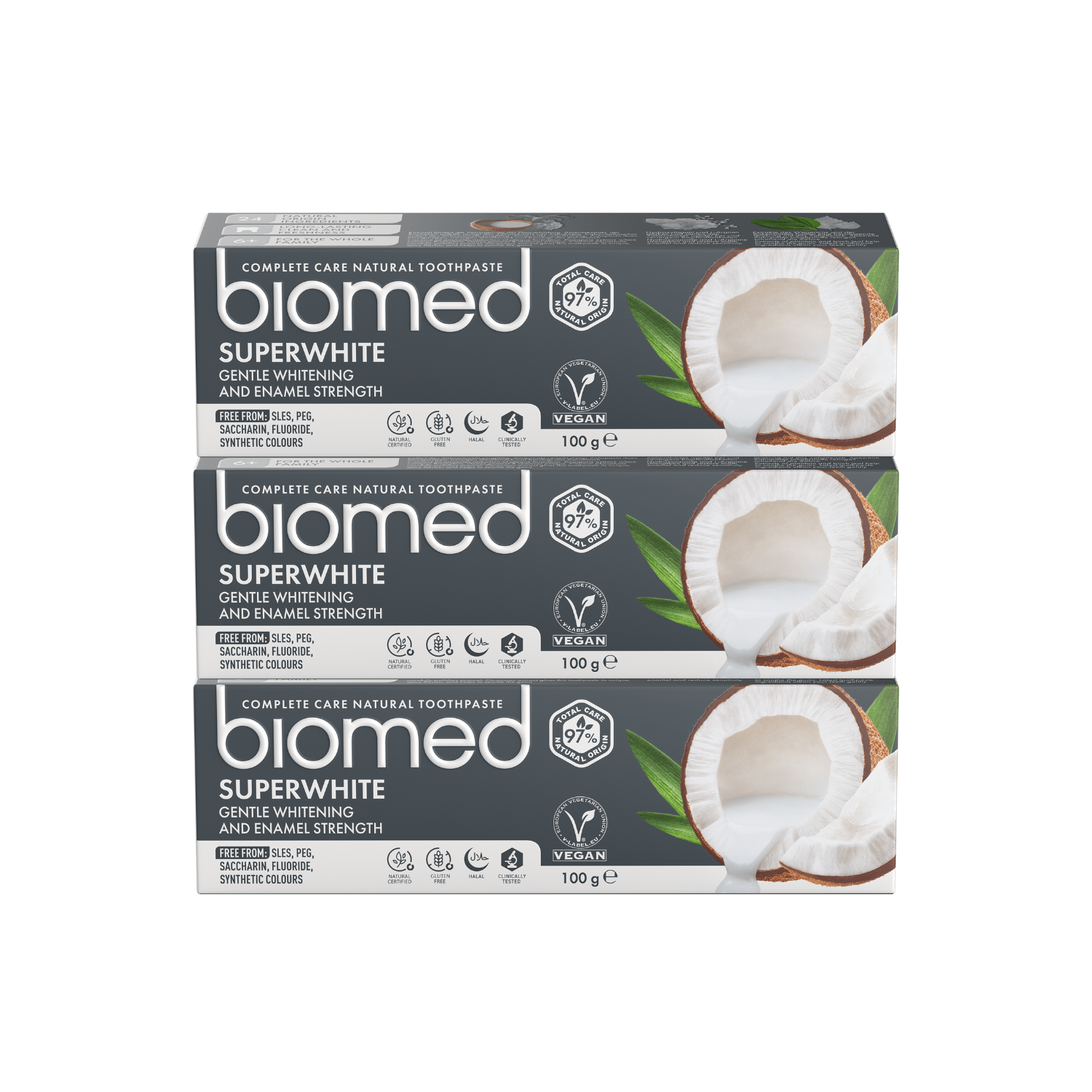 PACK 3 PASTA DENTAL SPLAT BIOMED SUPERWHITE  300GR - 1