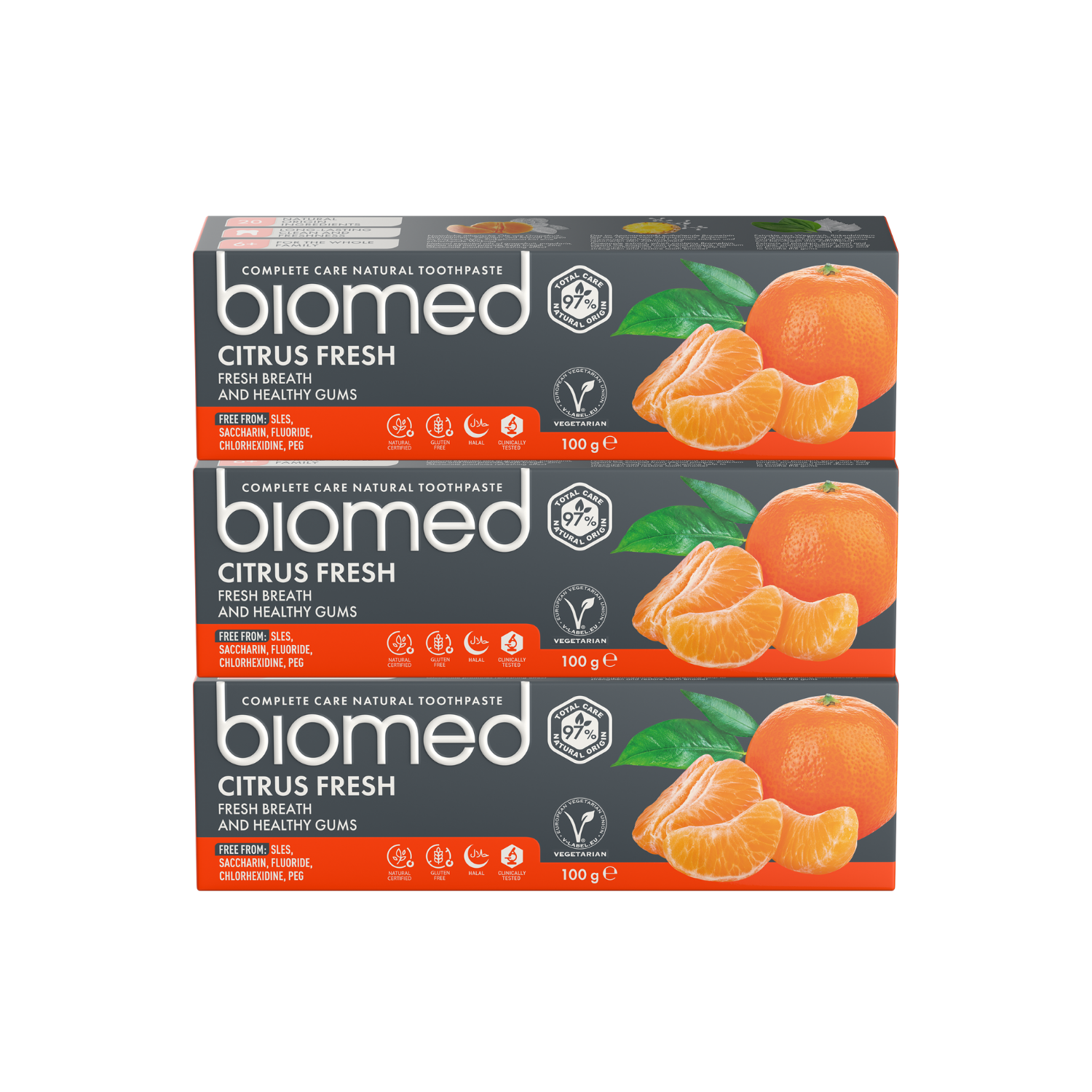 PACK 3 PASTA DENTAL SPLAT BIOMED CITRUS FRESH 300GR - 1