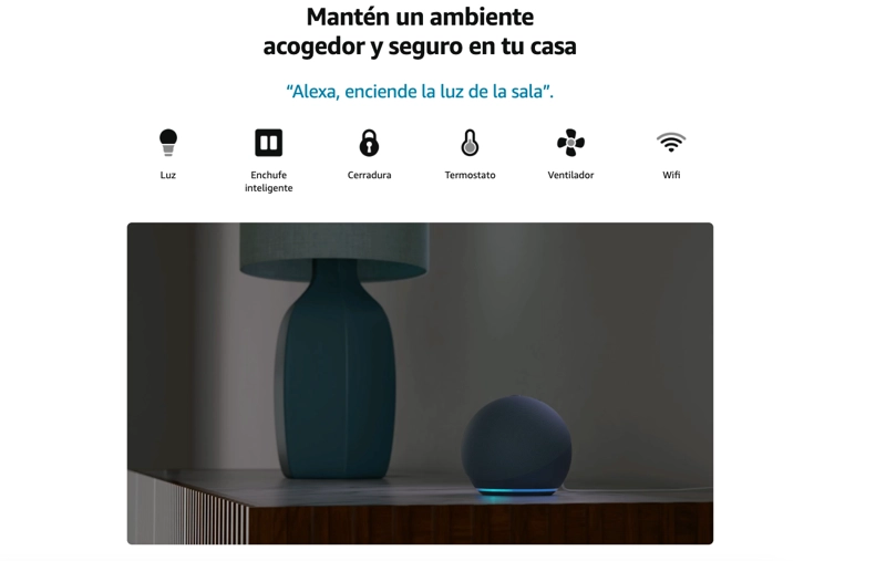 PARLANTE BLUETOOTH AMAZON ALEXA ECHO DOT 5 GENERACIÓN AZUL - 3