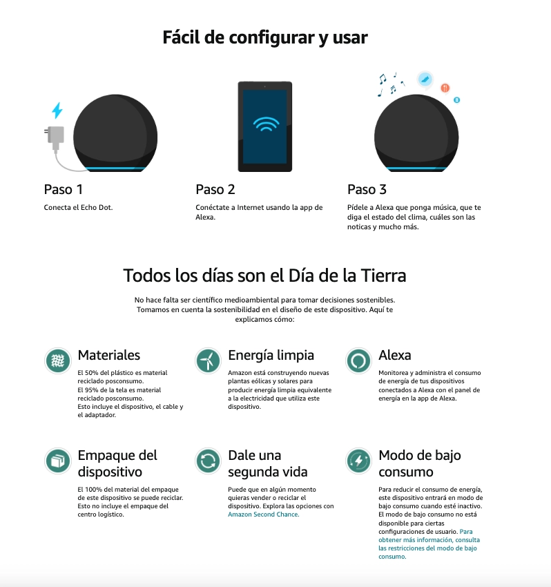 PARLANTE BLUETOOTH AMAZON ALEXA ECHO DOT 5 GENERACIÓN AZUL - 4
