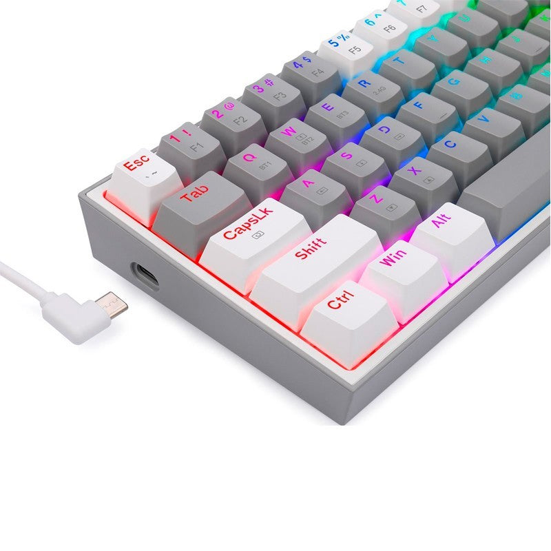 TECLADO MECÁNICO REDRAGON K616-RGB GW SP FIZZ PRO - BLANCO/GRIS - 2