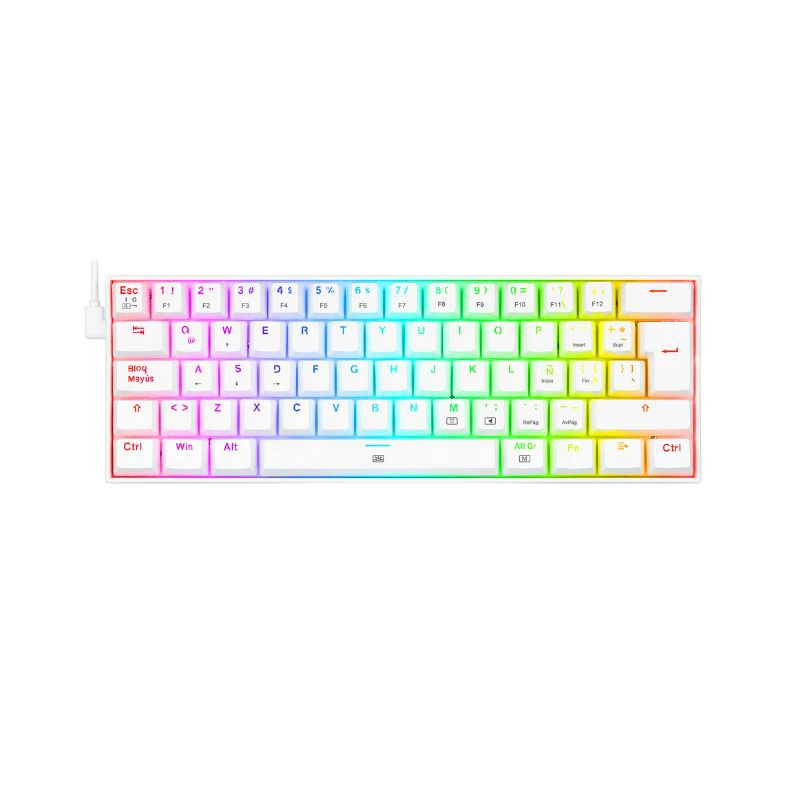 TECLADO MECÁNICO REDRAGON DRAGONBORN K630W-RGB-SP - BLANCO - 1