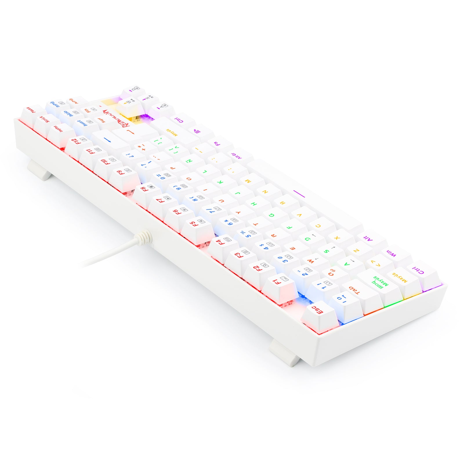 Teclado Gamer KUMARA 2 K552R-SP Rainbow Switch Red Blanco - 5