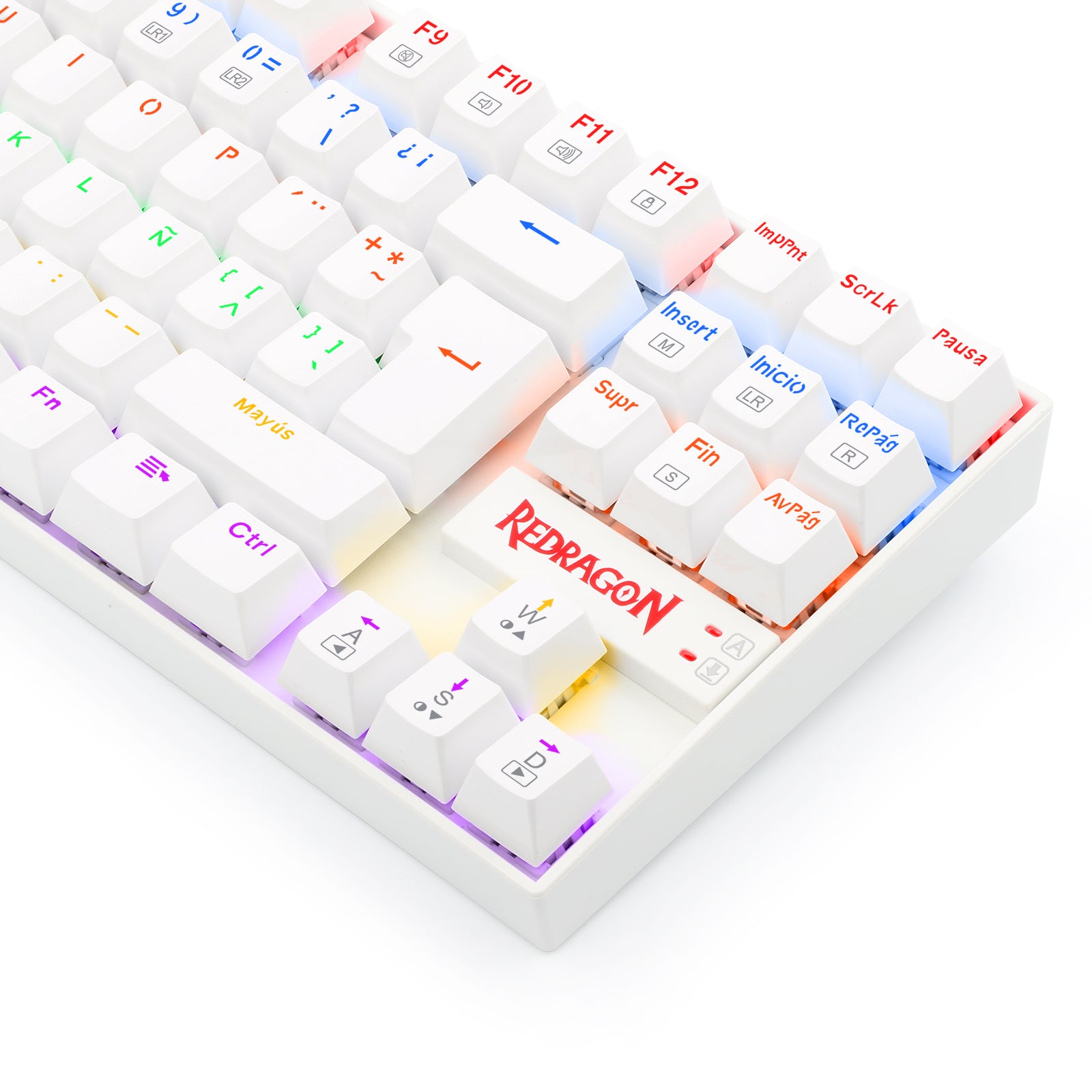 Teclado Gamer KUMARA 2 K552R-SP Rainbow Switch Red Blanco - 8