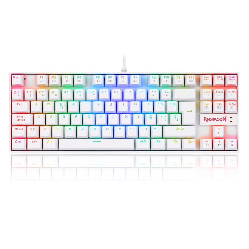 TECLADO MECÁNICO REDRAGON K552W-RGB-SP SWITCH RED - BLANCO - 1