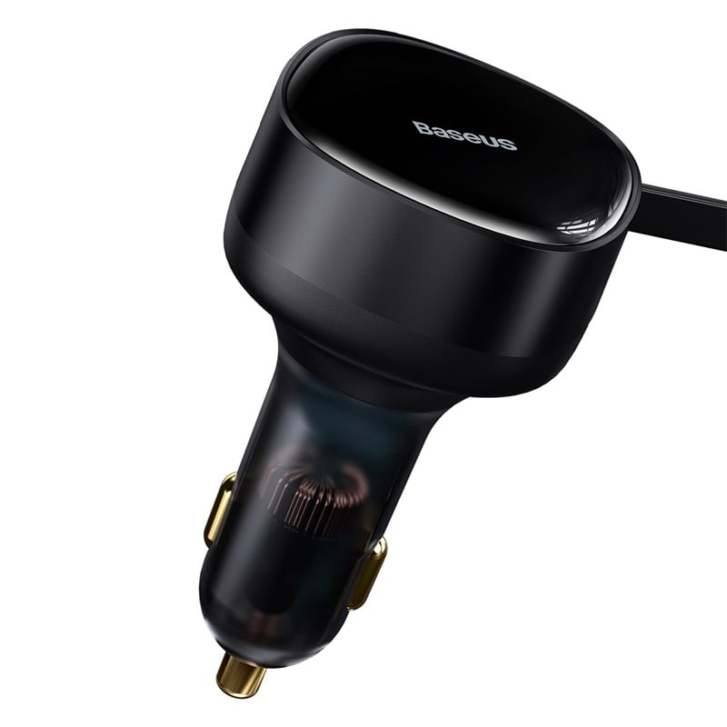 Cargador Rápido para Auto Baseus 2 en 1 USB C y Lightning 30W Negro - 2