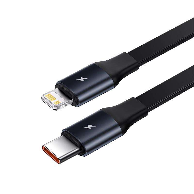 Cargador Rápido para Auto Baseus 2 en 1 USB C y Lightning 30W Negro - 5