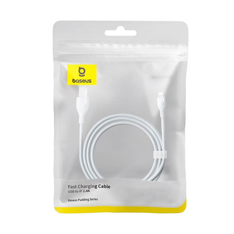 CABLE DE CARGA BASEUS USB A LIGHTNING IPHONE DE 1,2M - BLANCO - 8