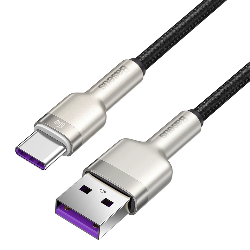CABLE CARGA RÁPIDA METÁLICO BASEUS USB A TIPO-C DE 2M 66W NEGRO - 3