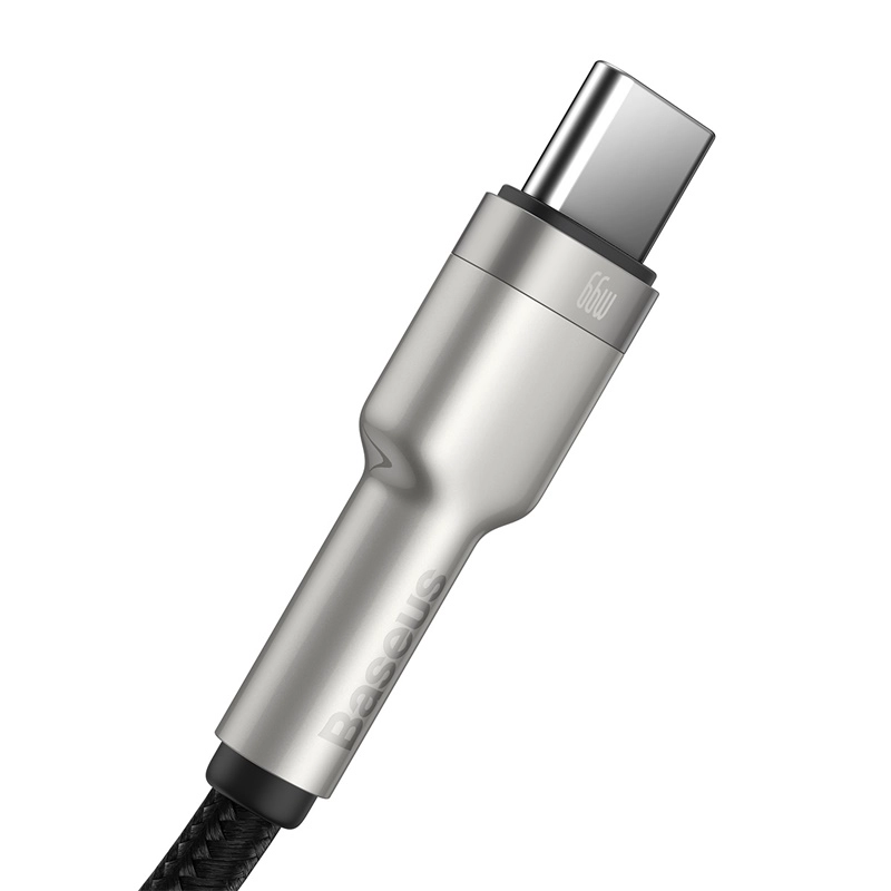CABLE CARGA RÁPIDA METÁLICO BASEUS USB A TIPO-C DE 2M 66W NEGRO - 4