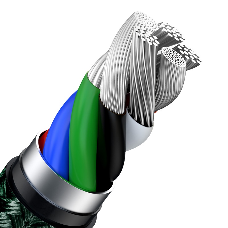 CABLE CARGA RÁPIDA METÁLICO BASEUS TIPO-C A LIGHTNING DE 2M 20W VERDE - 6