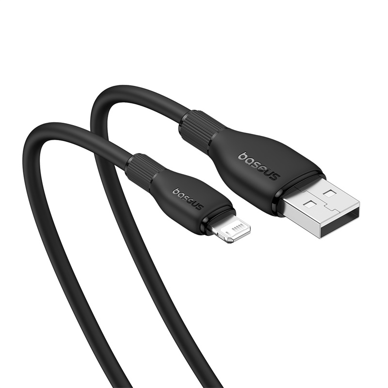 CABLE DE CARGA BASEUS USB A LIGHTNING IPHONE DE 2M - NEGRO - 4