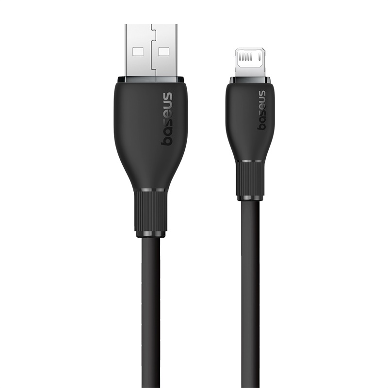 CABLE DE CARGA BASEUS USB A LIGHTNING IPHONE DE 2M - NEGRO - 6