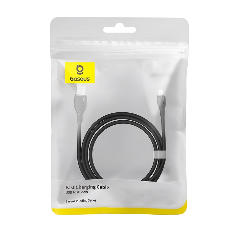 CABLE DE CARGA BASEUS USB A LIGHTNING IPHONE DE 2M - NEGRO - 8