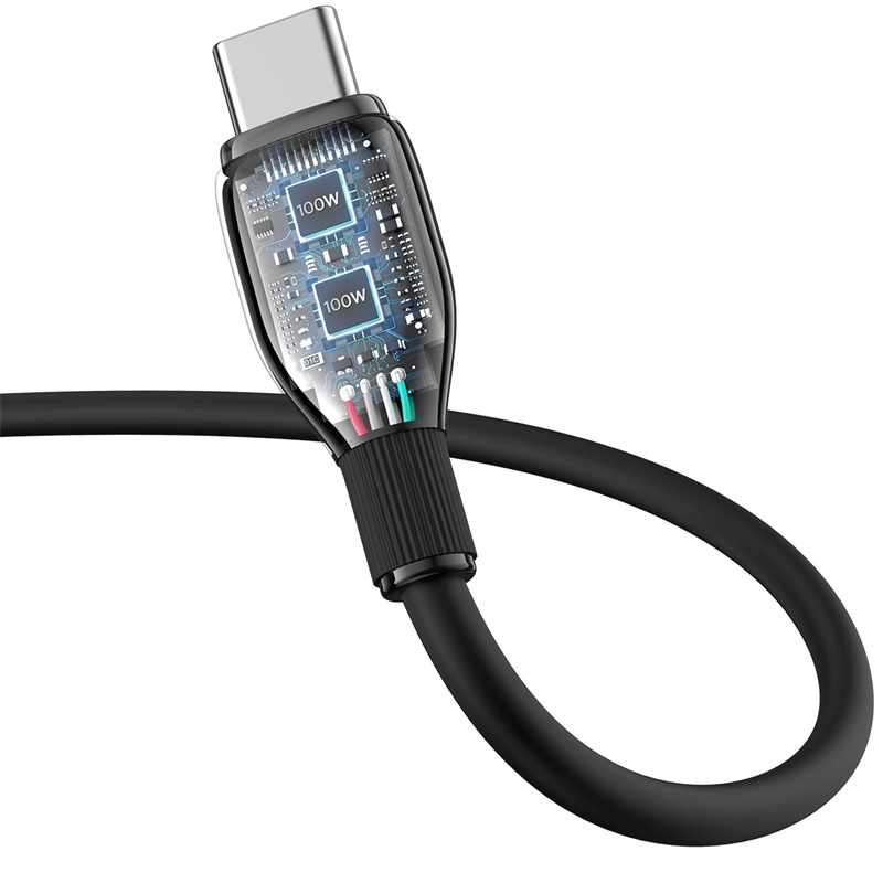 CABLE DE CARGA RÁPIDA BASEUS TIPO-C A TIPO-C DE 2M - 100W NEGRO - 4