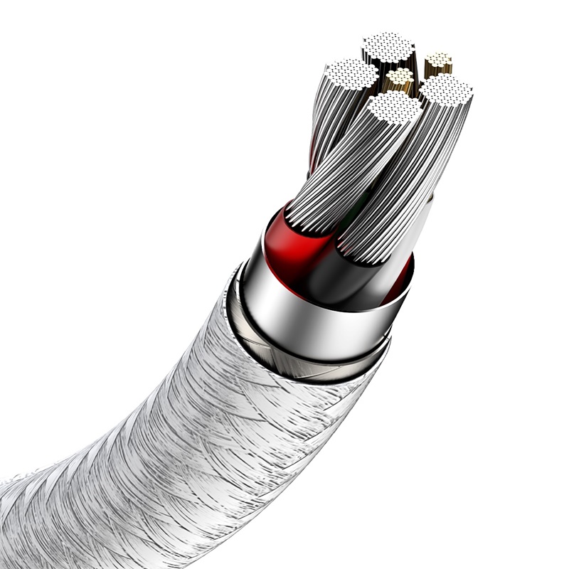 CABLE CARGA RÁPIDA METÁLICO BASEUS USB A TIPO-C DE 2M 66W BLANCO - 2