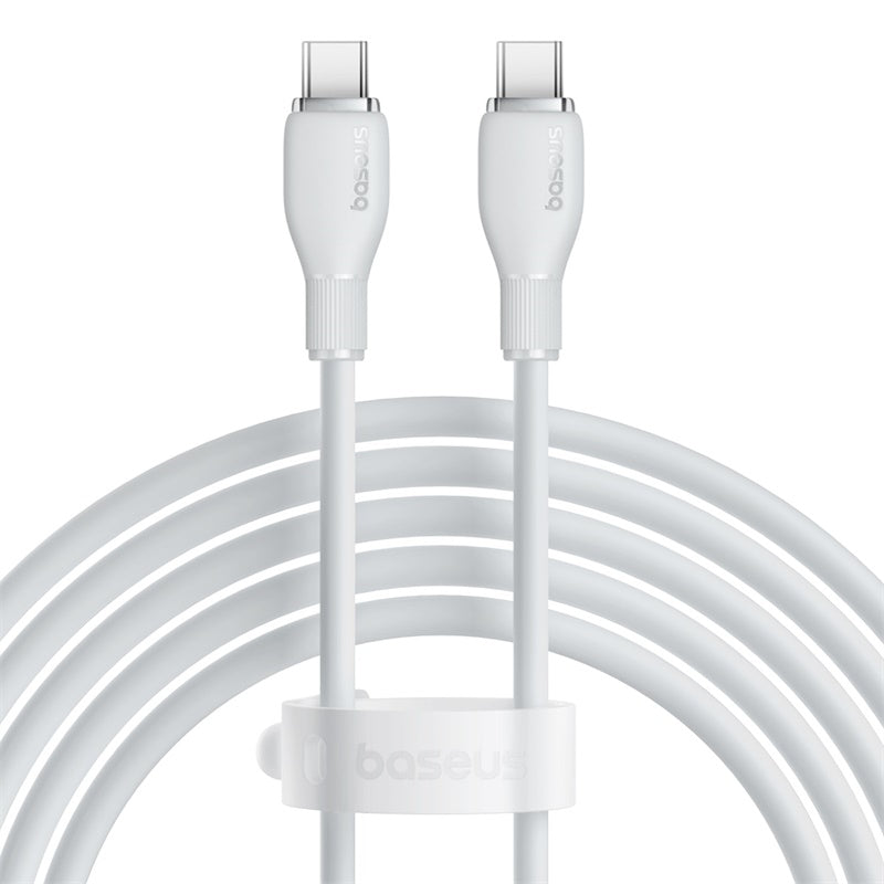 CABLE DE CARGA RÁPIDA BASEUS TIPO-C A TIPO-C DE 2M - 100W BLANCO - 1