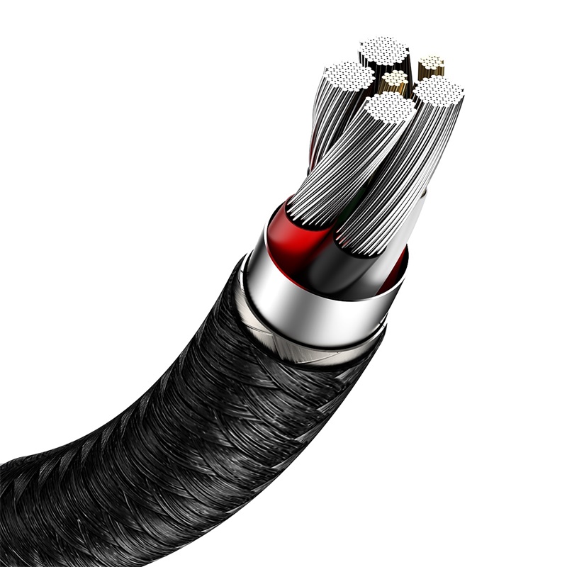 CABLE CARGA RÁPIDA METÁLICO BASEUS USB A TIPO-C DE 25 CM 66W NEGRO - 3