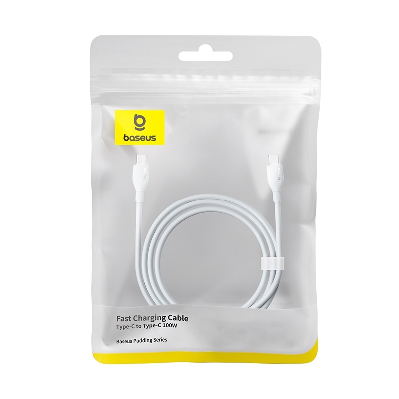 CABLE DE CARGA RÁPIDA BASEUS TIPO-C A TIPO-C DE 1,2M - 100W BLANCO - 7