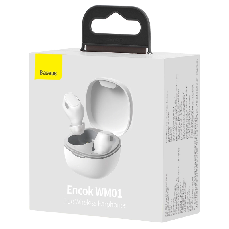 AUDÍFONOS BASEUS TRUE WIRELESS NGTW240002 ENCOK WM01 BLUETOOTH BLANCO - 6