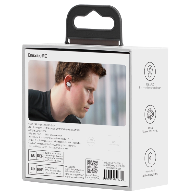 AUDÍFONOS BASEUS TRUE WIRELESS NGTW240002 ENCOK WM01 BLUETOOTH BLANCO - 7
