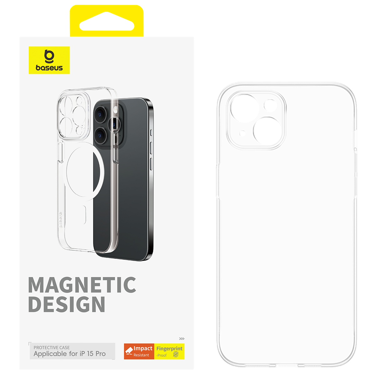 CARCASA IPHONE 15 PRO BASEUS SERIES LUCENT TRANSPARENTE ULTRA DELGADA MAGSAFE - 1